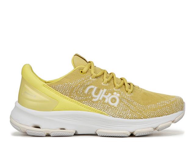 Women's Ryka Devotion X Walking Shoes in Verdant yellow color