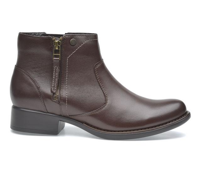 Women's Pazstor Faby Ankle Booties in Brown color