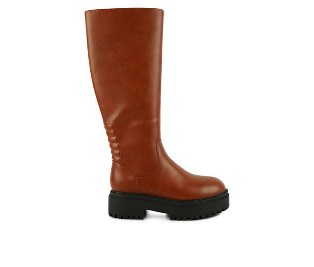 Women's London Rag Axle Knee High Boots in Tan color
