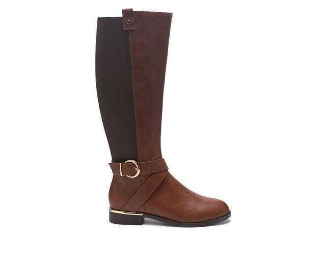 Women's London Rag Snowd Knee High Boots in Tan color
