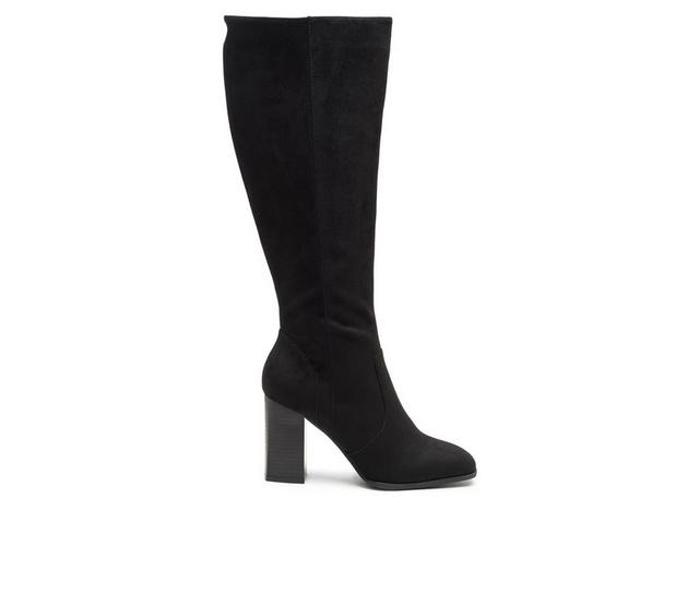 Women's London Rag Zilly Knee High Heeled Boots in Black color
