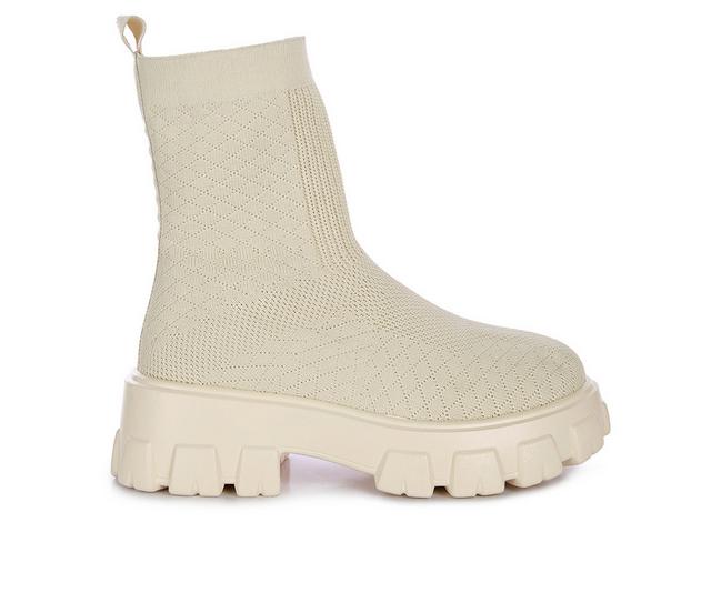 Women's London Rag Mallow Booties in Beige color