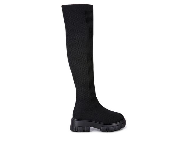 Women's London Rag Loro Over The Knee Boots in Black color