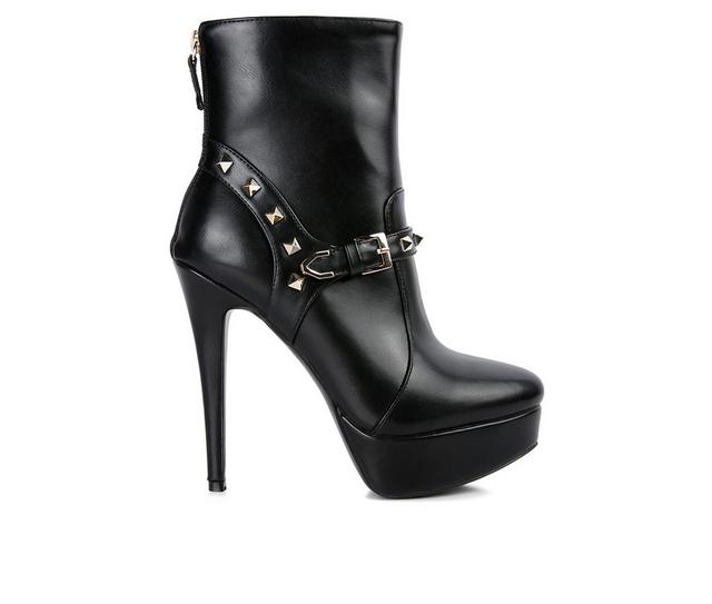 Women's London Rag Dejang Platform Stiletto Booties in Black color