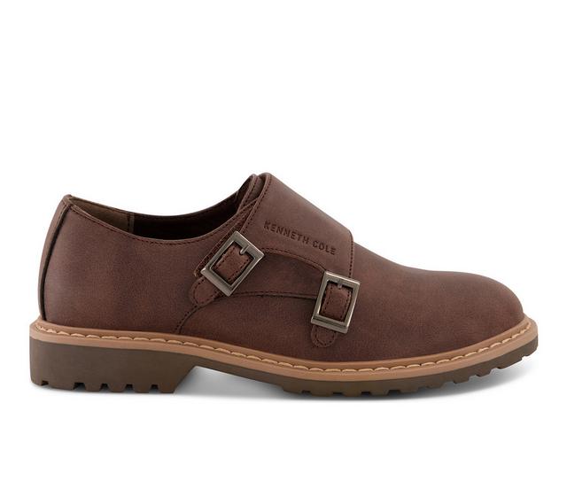 Boys' Kenneth Cole Little Kid & Big Kid Pace Doublestrap Dress Shoes in Chocolate color