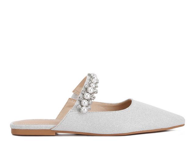 Women's Rag & Co Geode Mules in Silver color