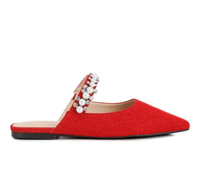 Women's Rag & Co Geode Mules in Red color