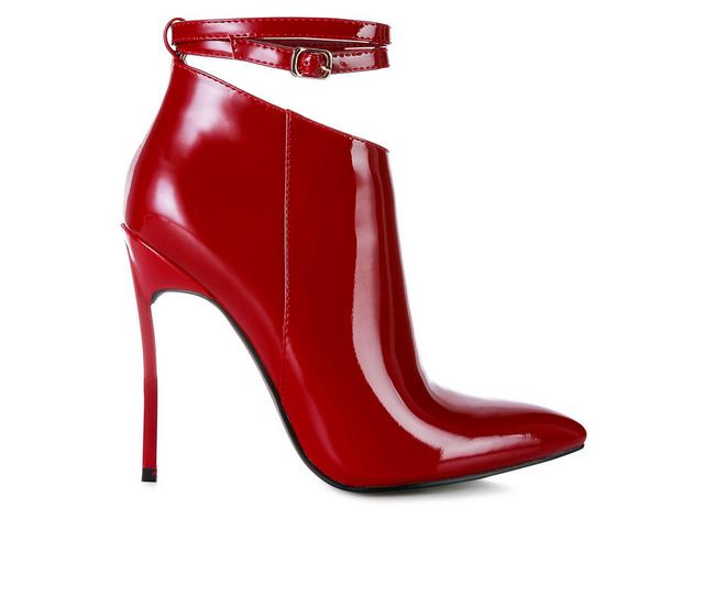 Women's London Rag Hawkins Stiletto Booties in Burgundy color