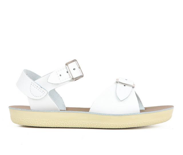 Girls' SUN-SAN Infant & Toddler Velcro Surfer Sandals in White color