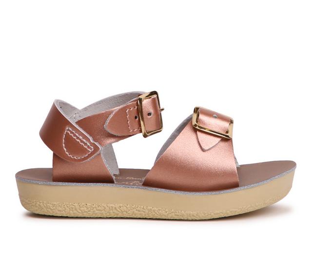 Girls' SUN-SAN Infant & Toddler Velcro Surfer Sandals in Rose Gold color