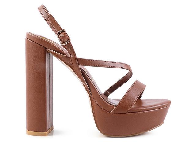 Women's London Rag Slegs Platform Dress Sandals in Mocha color