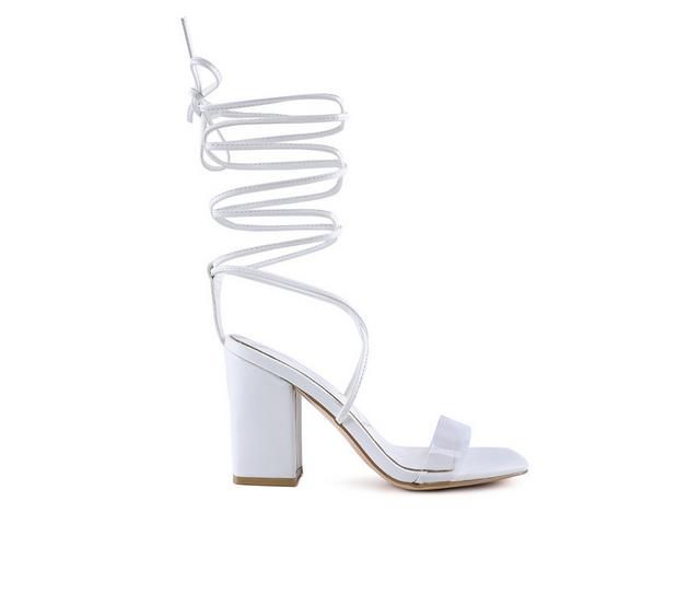 Women's London Rag High Cult Dress Sandals in White color