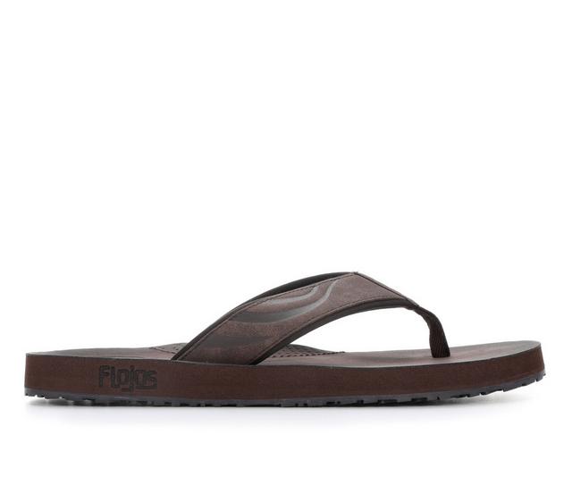 Men's Flojos Cuero Flip-Flops in Brown color