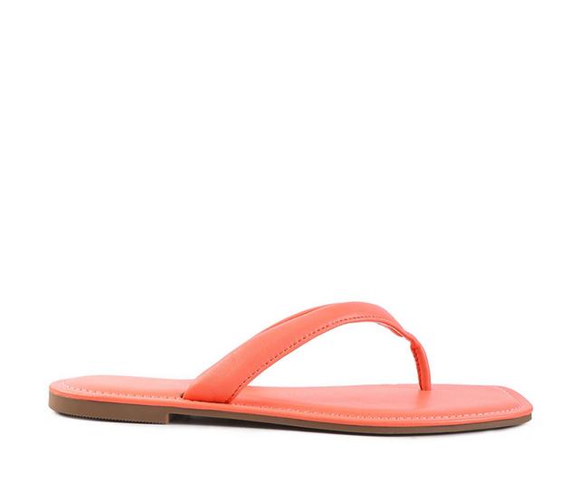 Women's London Rag Tolpo Flip-Flops in Peach color