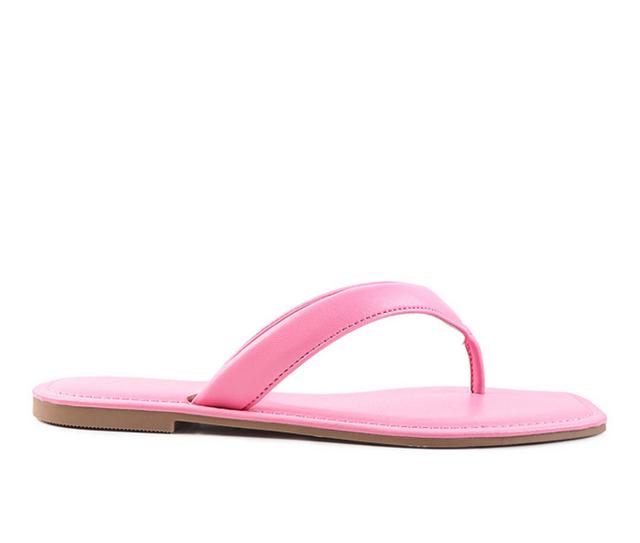 Women's London Rag Tolpo Flip-Flops in Pink color