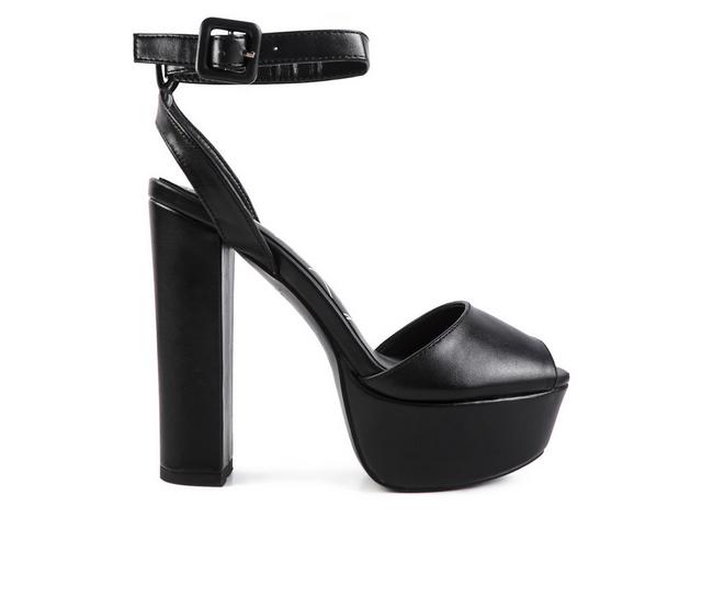 Women's London Rag Roger Platform Dress Sandals in Black color