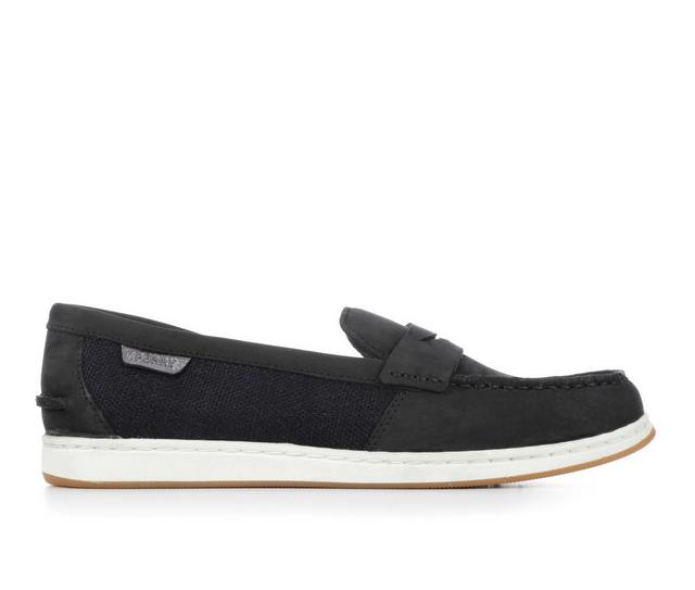 Women's Sperry Coastfish Loafer Boat Shoes in Black color