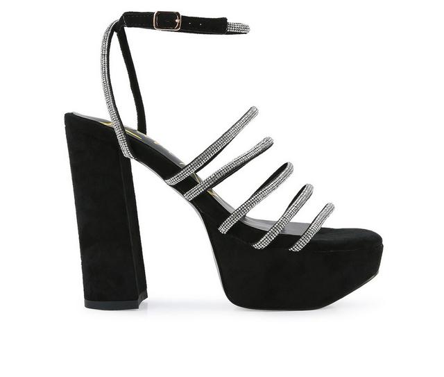 Women's London Rag Trick Platform Dress Sandals in Black color