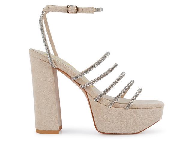 Women's London Rag Trick Platform Dress Sandals in Nude color