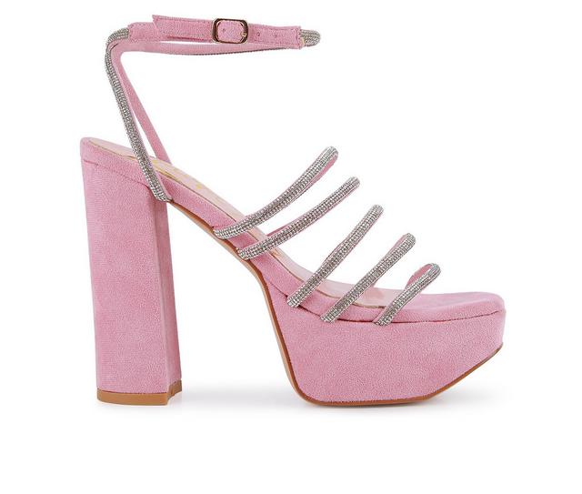 Women's London Rag Trick Platform Dress Sandals in Pink color