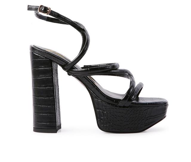 Women's London Rag Beam Platform Dress Sandals in Black color