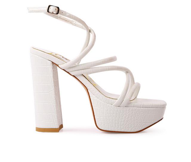 Women's London Rag Beam Platform Dress Sandals in Off White color