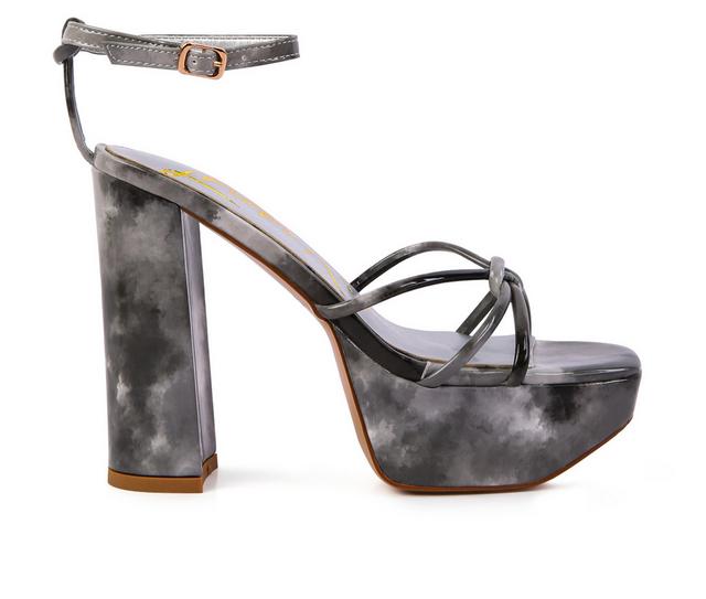 Women's London Rag Prisma Platform Dress Sandals in Black color