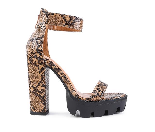 Women's London Rag Rattle Platform Dress Sandals in Macchiato color