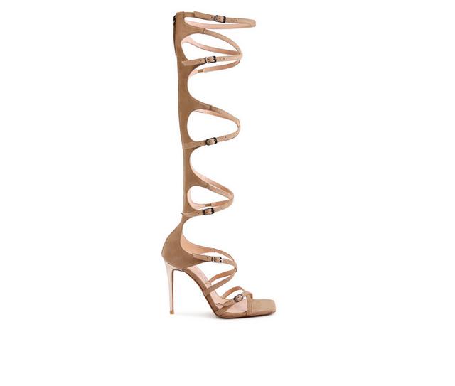 Women's London Rag Gossip Dress Sandals in Taupe color