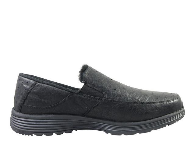 Superlamb Bulgan Ostrich Extended Sizes Casual Loafers in Black color