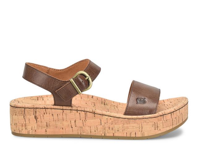 Women's Born Sari Footbed Sandals in Dk Brown color