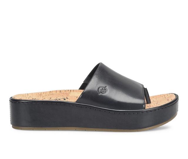 Women's Born Sharr Footbed Sandals in Black color