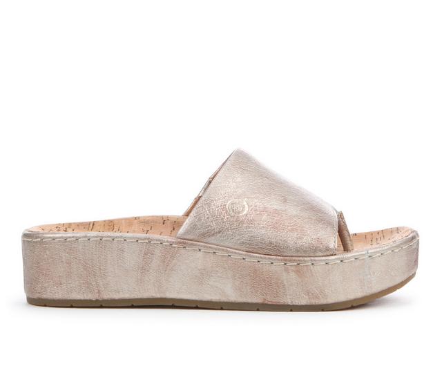 Women's Born Sharr Footbed Sandals in Lt Gold color