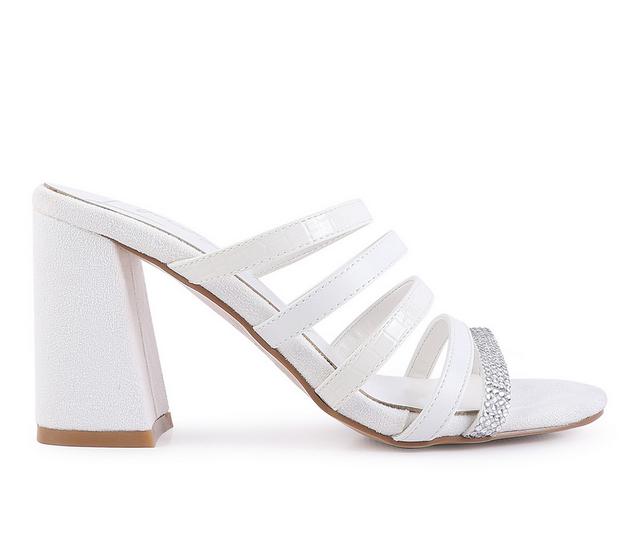 Women's London Rag Peaches Dress Sandals in White color