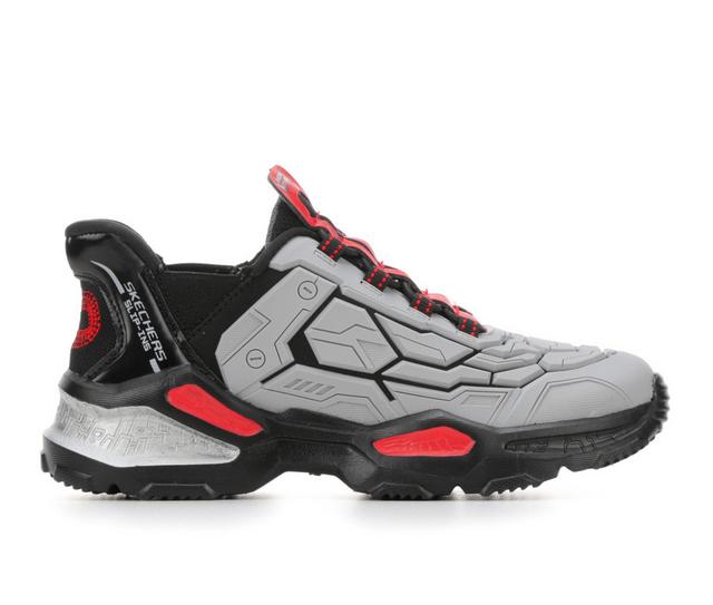 Boys' Skechers LIttle Kid & Big Kid Skech-Bots Sneakers in Grey/Black/Red color