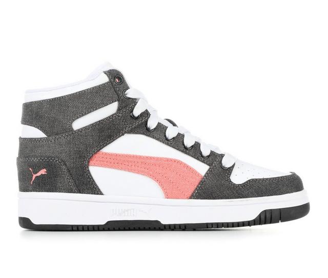 Women's Puma Rebound Sneakers in Wht/Black/Denim color