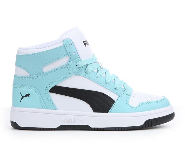 Women's Puma Rebound High-Top Sneakers in Blue/Black/Wht color
