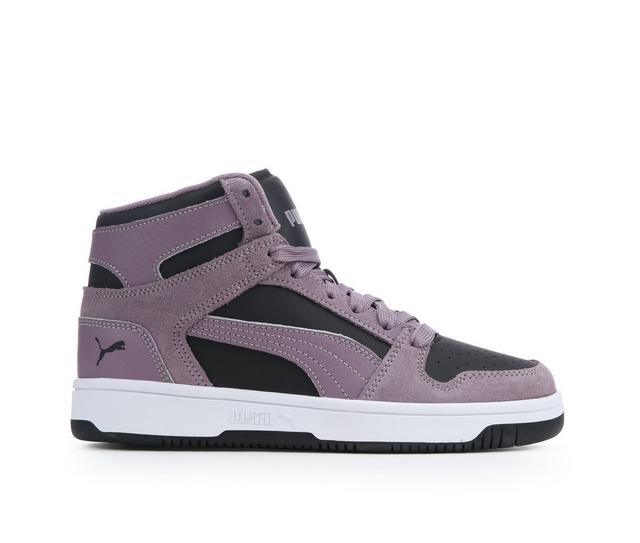 Women's Puma Rebound High-Top Sneakers in Purple/Black color