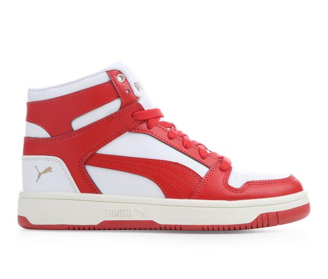Women's Puma Rebound High-Top Sneakers in Red/White color