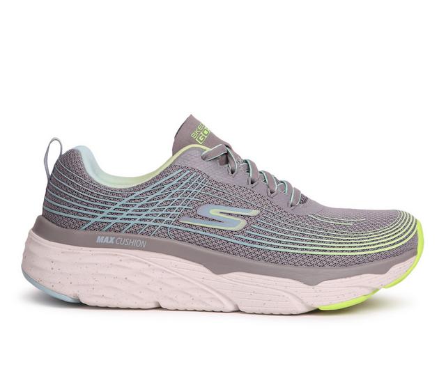 Skechers Go Rasti Max Cushioning Elite Running Shoes in Gray/Lime color