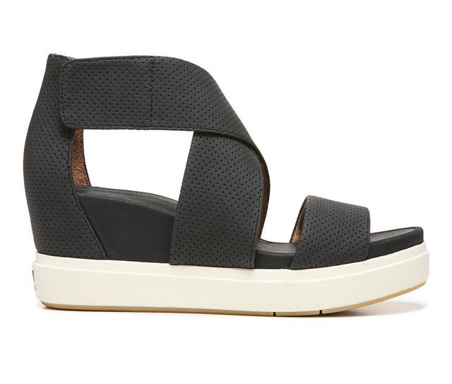 Women's Dr. Scholls Sheena Wedge Sandals in Black color