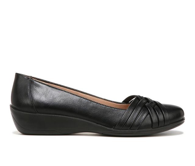 Women's LifeStride Incredible Low Wedge Flats in Black color