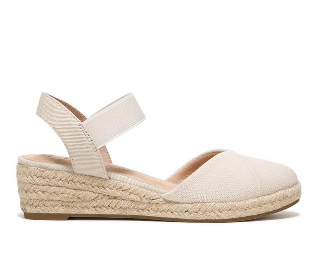 Women's LifeStride Kimmie Espadrille Wedges in Almond Milk color