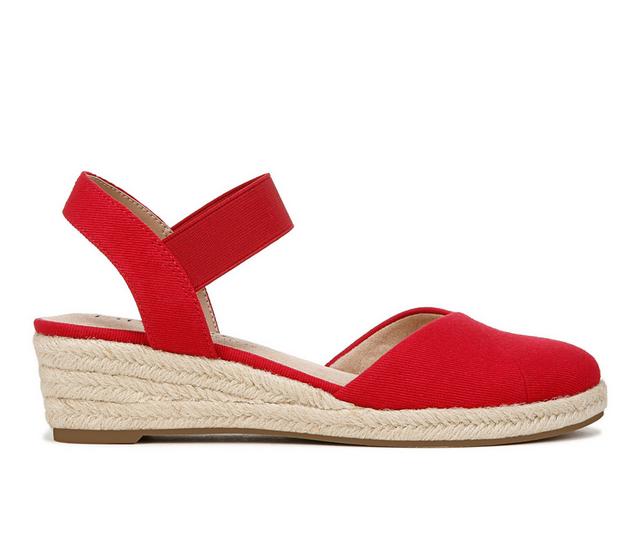 Women's LifeStride Kimmie Espadrille Wedges in Fire Red color