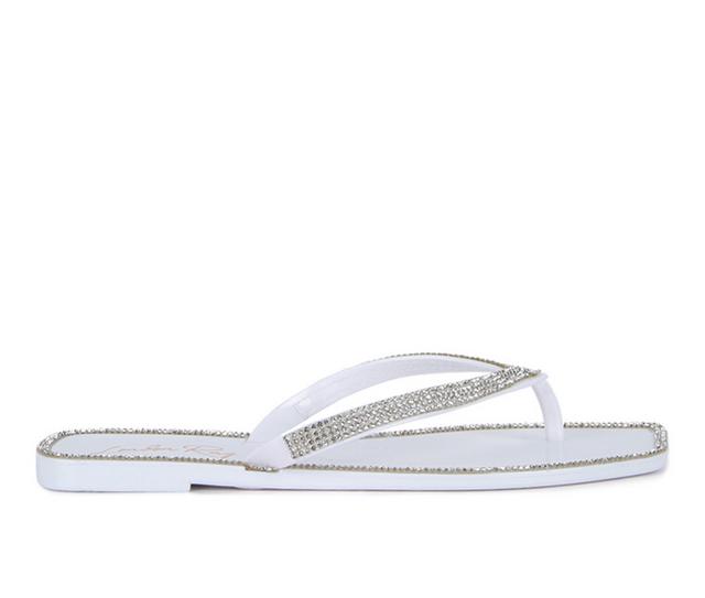 Women's London Rag Golightly Flip-Flops in White color