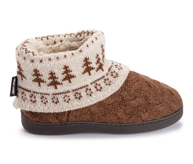 MUK LUKS Women's Rochelle Slippers in Cream Brown color