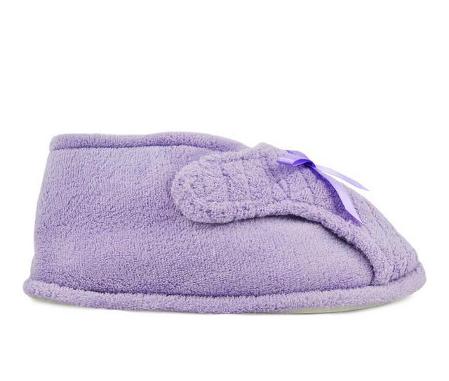MUK LUKS Women's Chenille Adjustable Slipper in Lavender color