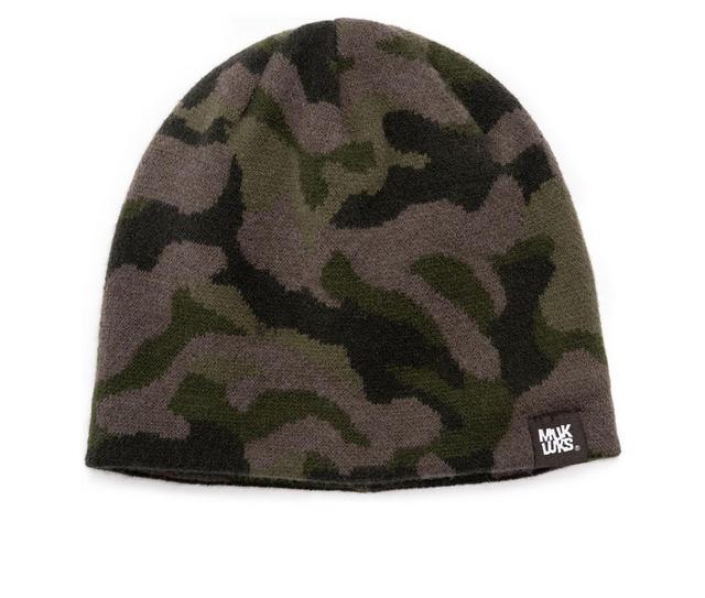 MUK LUKS Men's Camo Beanie in Green Camo color