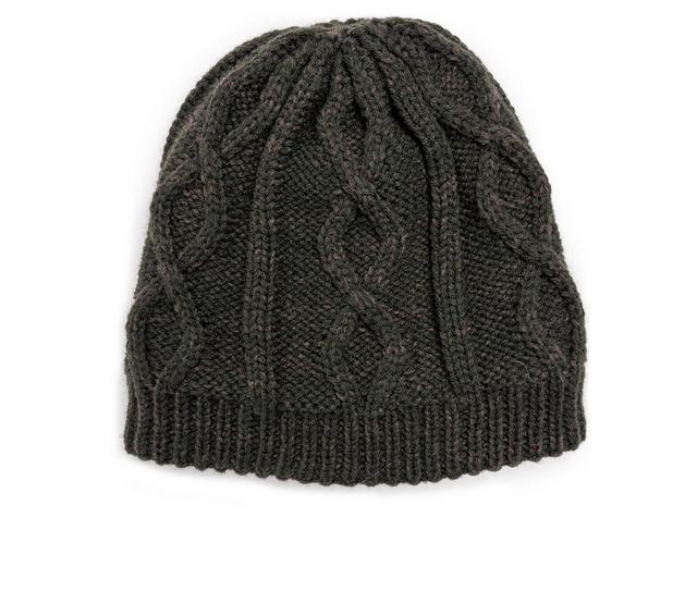 MUK LUKS Men's Cable Heat Retainer Beanie in Sleeping Forest color