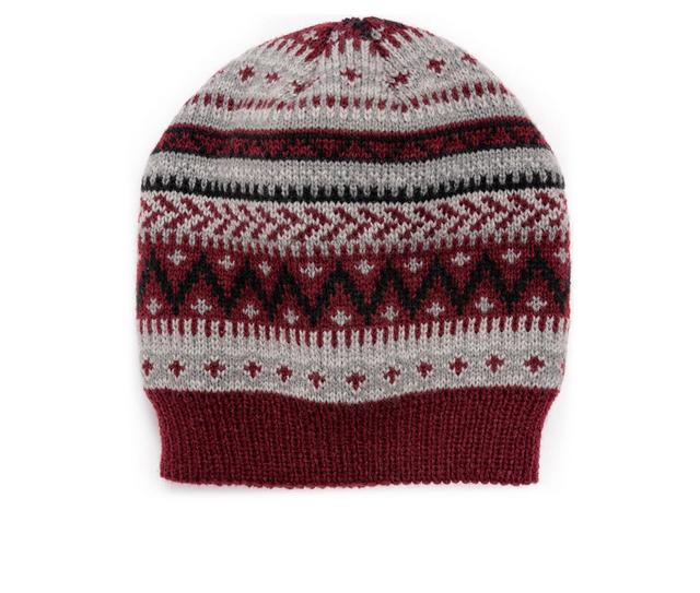 MUK LUKS Men's Print Heat Retainer Beanie in Raddichio color